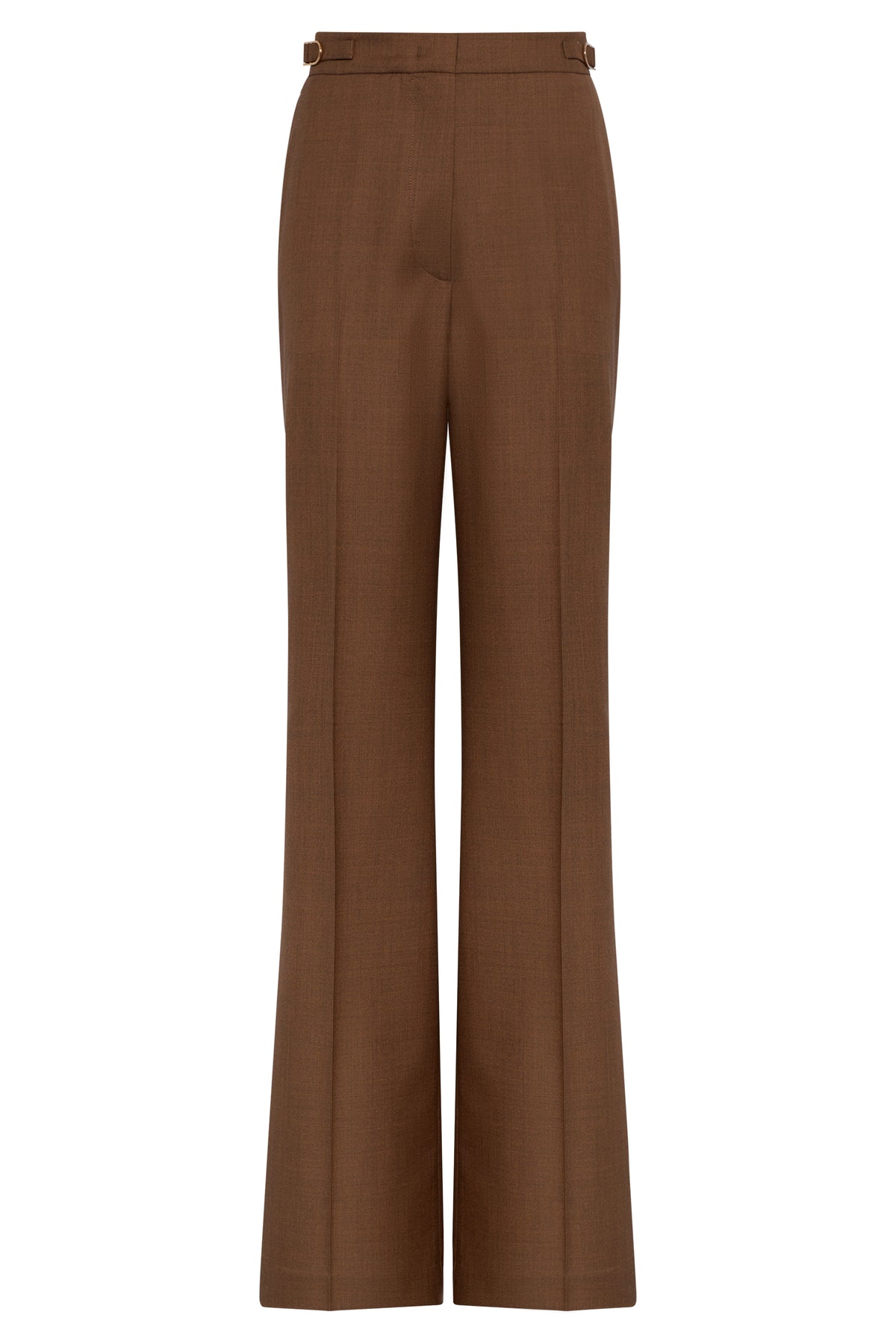 Vesta Flare Pant in Chestnut Wool Silk