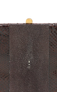 Vintage No.1 Bag in Chocolate Snakeskin & Black Stingray Leather