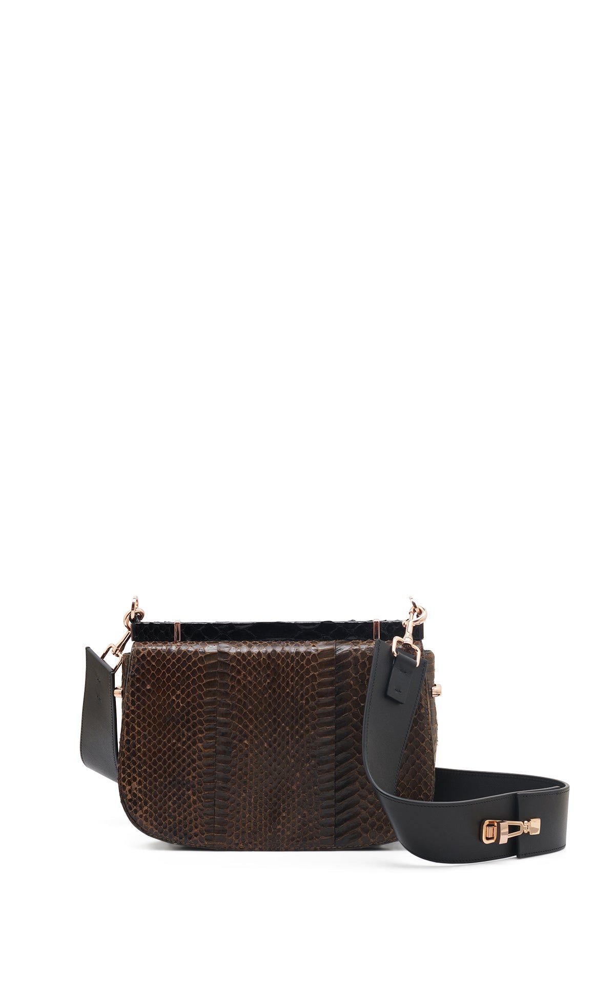 Vintage No.4 Bag in Chocolate Snakeskin