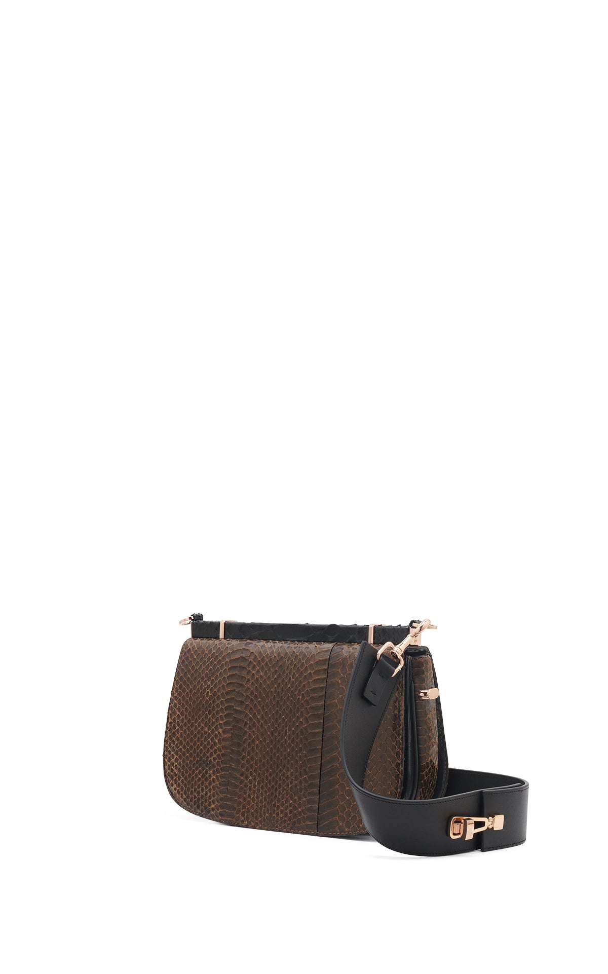 Vintage No.4 Bag in Chocolate Snakeskin