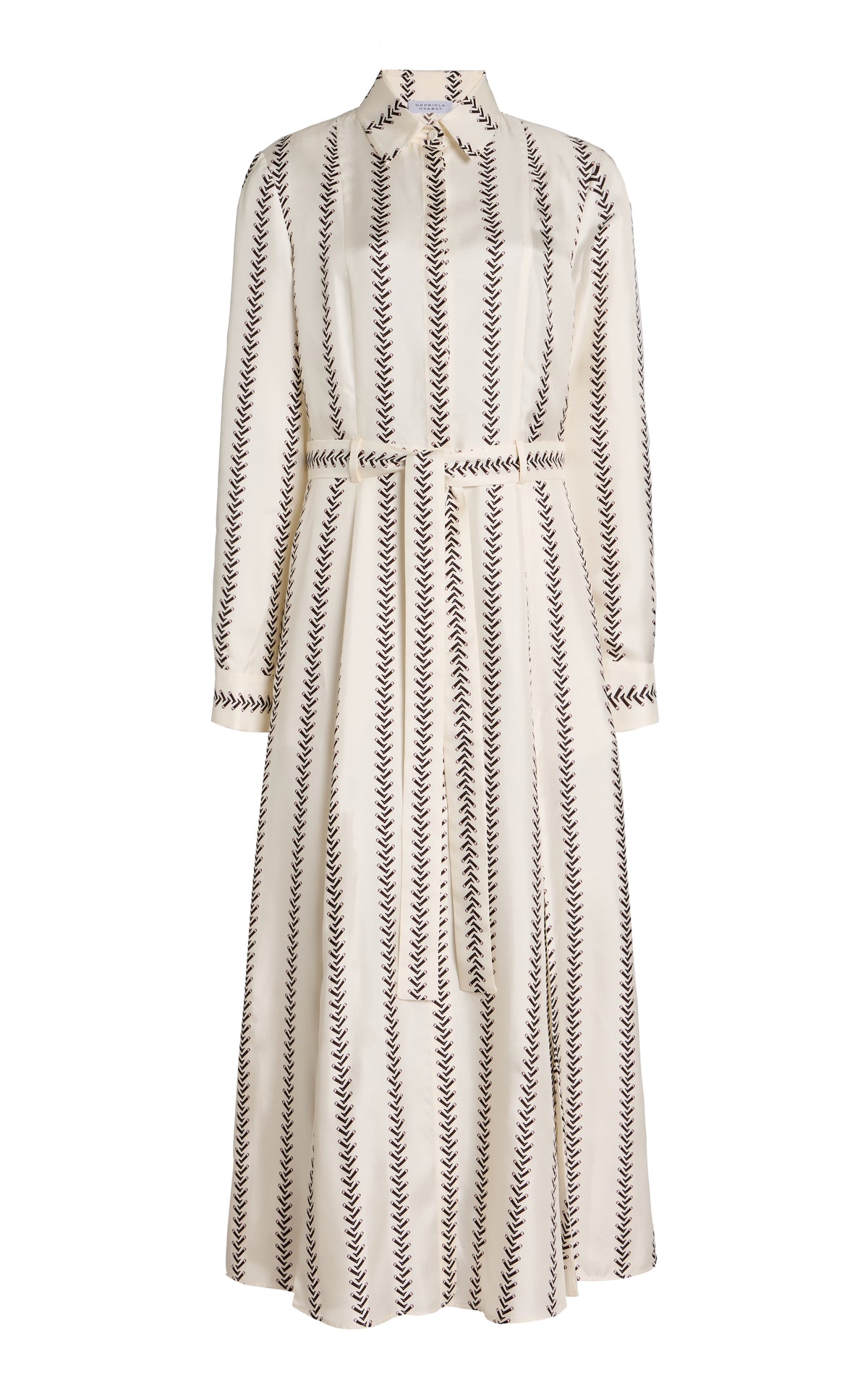 gabriela hearst shirt dress Women's Blue Silk Maude Midi Dress