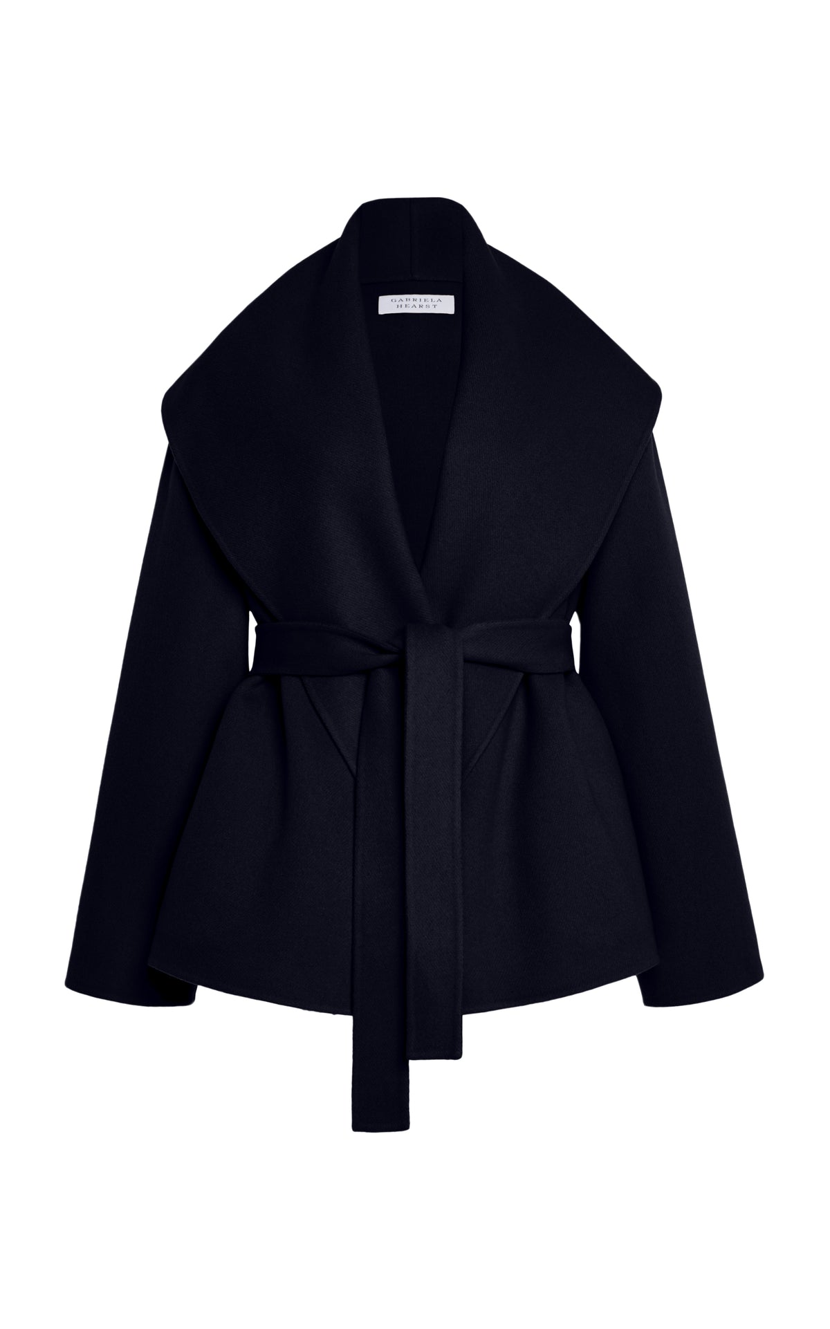 Harris Wrap Jacket in Dark Navy Double-face Cashmere