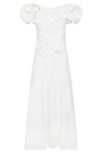 Navi Dress in Ivory Aloe Linen