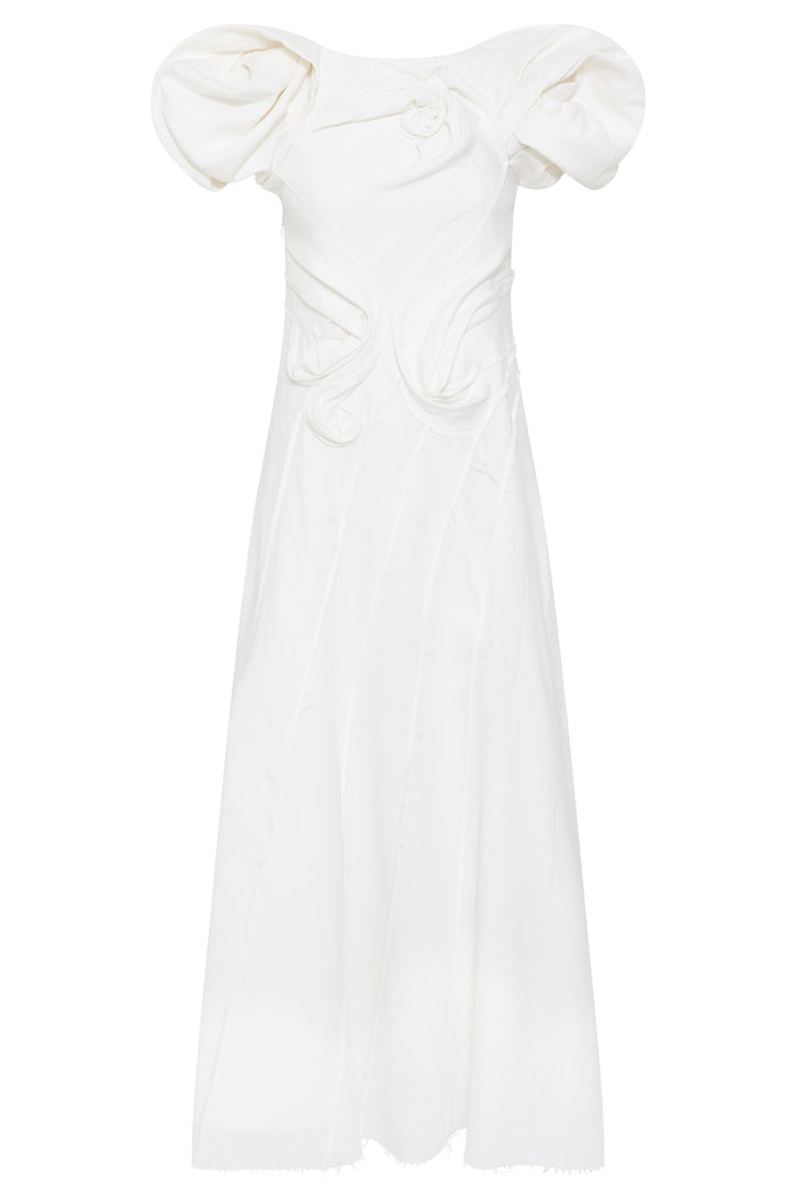 Navi Dress in Ivory Aloe Linen