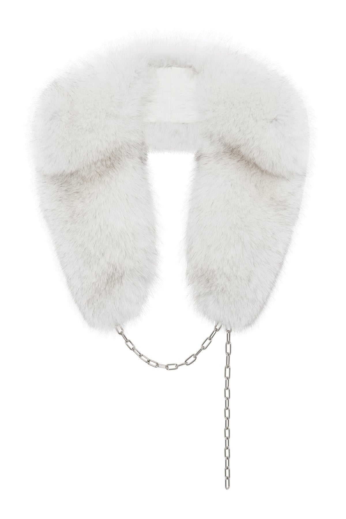 Demeter Coat Collar in White Recycled Fur