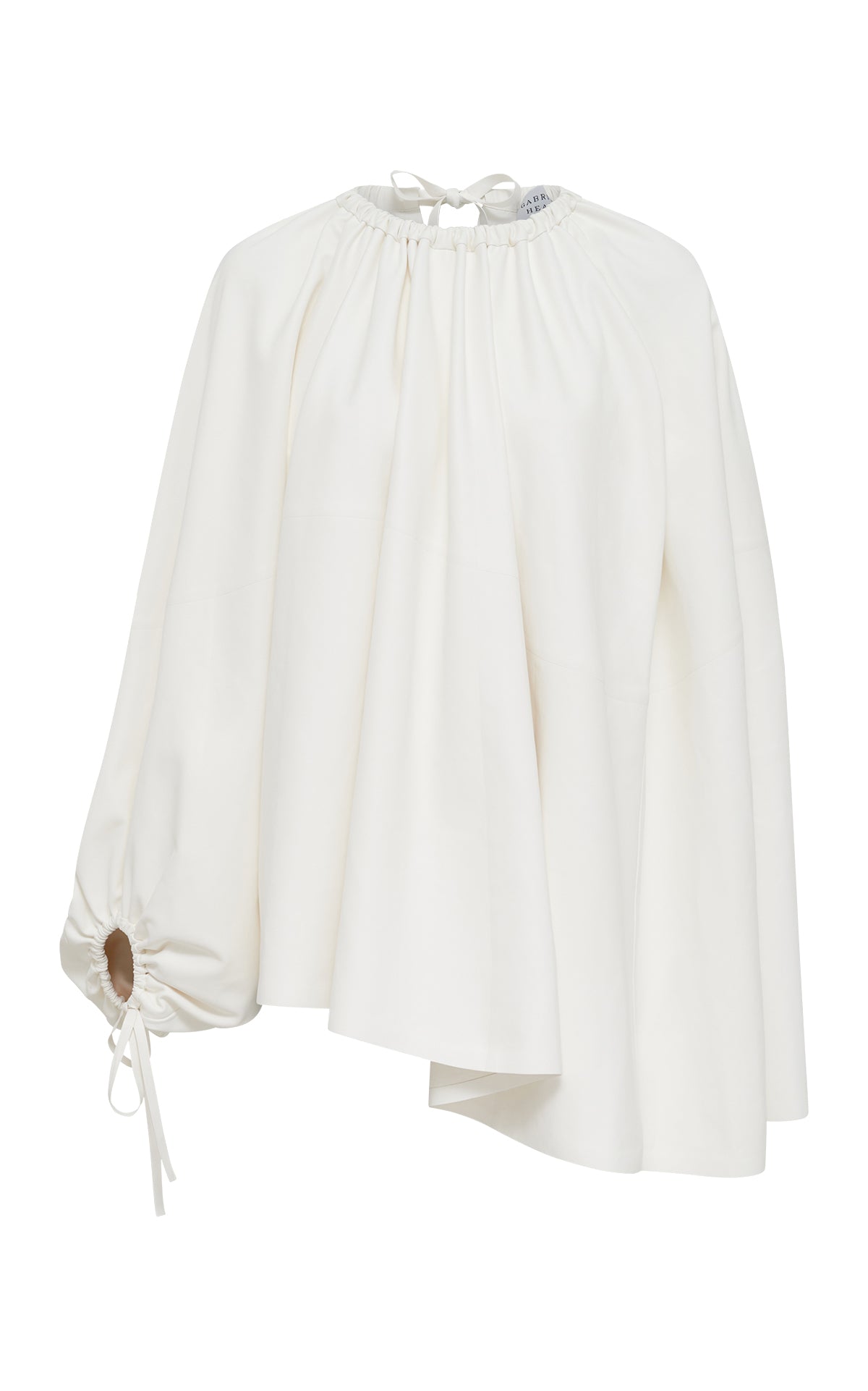 【VIP価格】GABRIELA HEARST Wilmer Top Wilmer Pleated Cape Top In Ivory Soft Leather – Gabriela Hearst