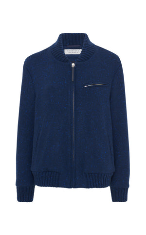 Winslow Bomber in Electric Navy Cashmere