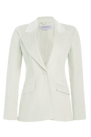 Leiva Blazer in Ivory Sea Island Cotton Corduroy