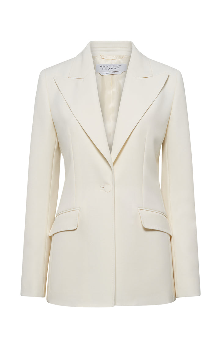 Leiva Blazer in Ivory Sportswear Wool