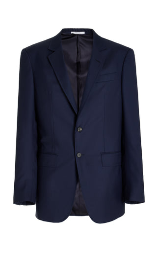 Dark Navy Virgin Wool Irving Jacket - Flat Lay | Gabriela Hearst