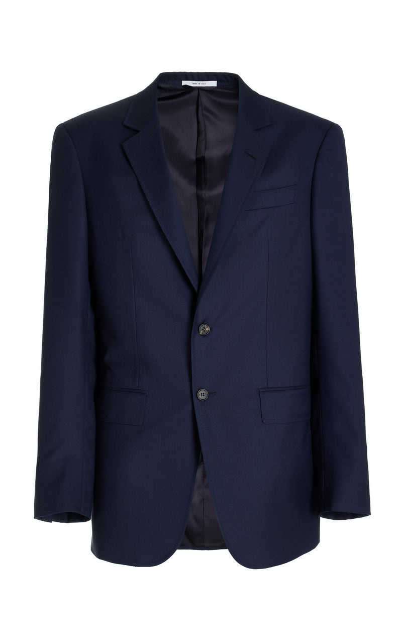 Dark Navy Virgin Wool Irving Jacket - Flat Lay | Gabriela Hearst