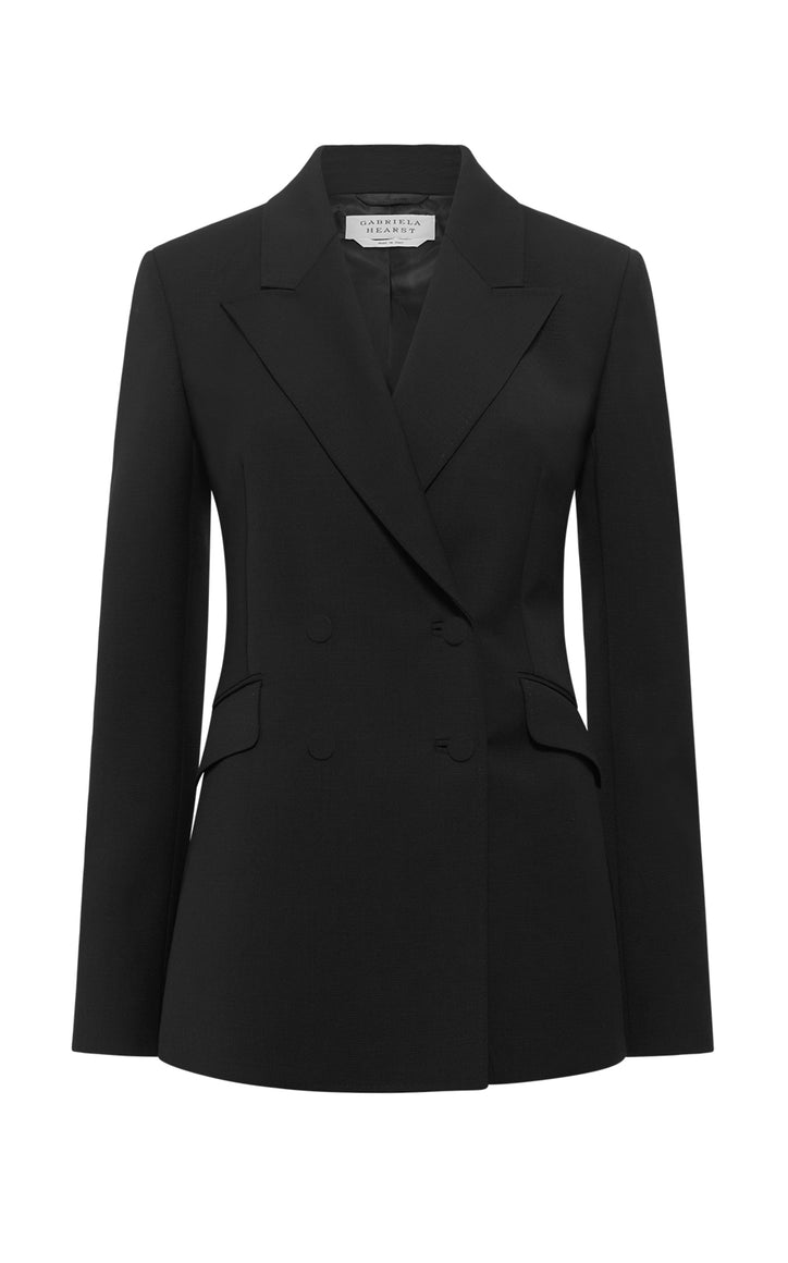 Stephanie Blazer in Black Sportswear Wool