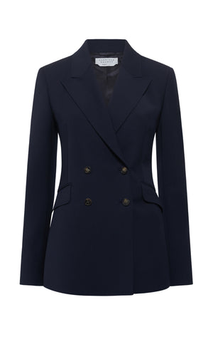Stephanie Blazer in Dark Navy Sportswear Wool