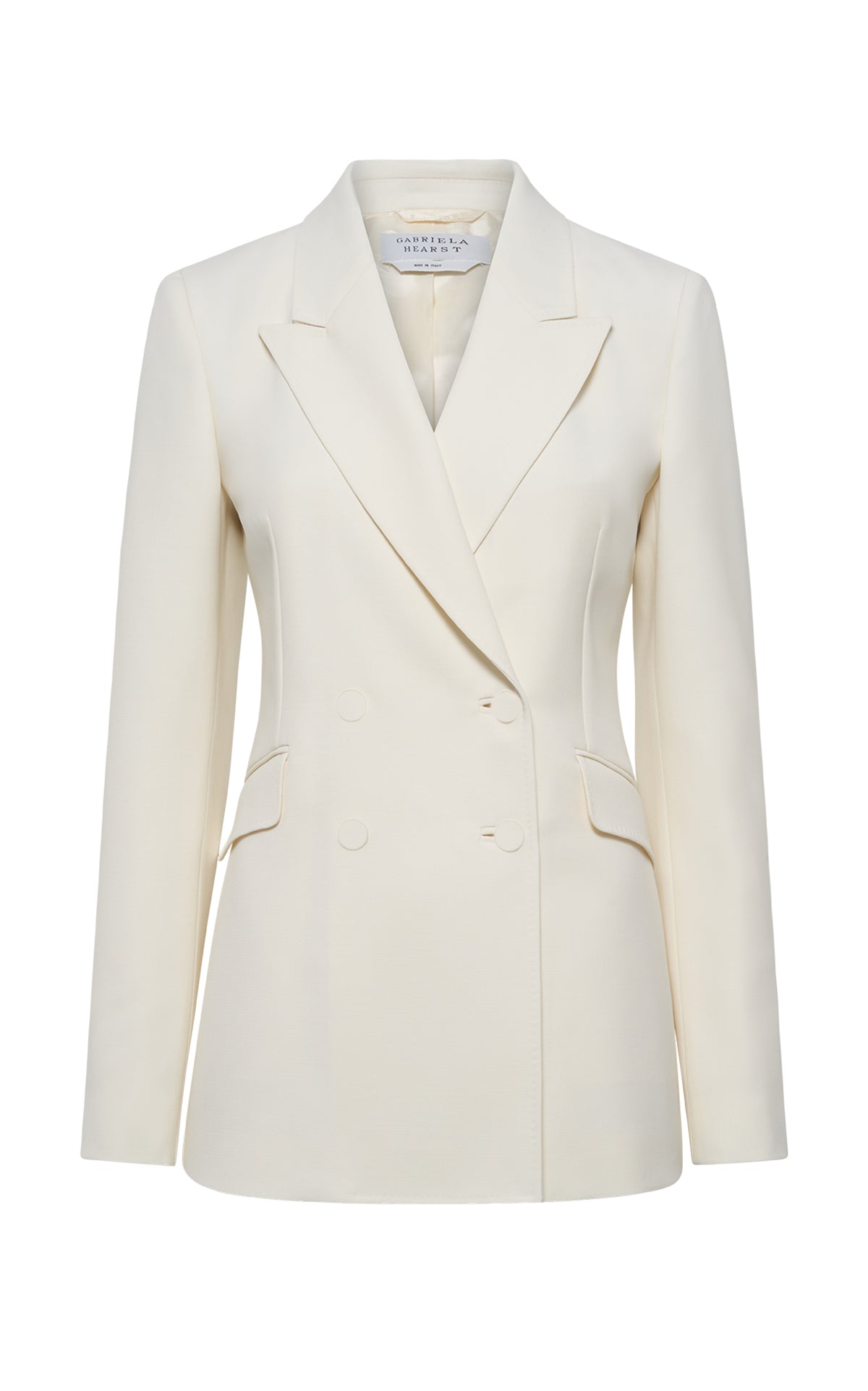 Stephanie Blazer in Ivory Sportswear Wool