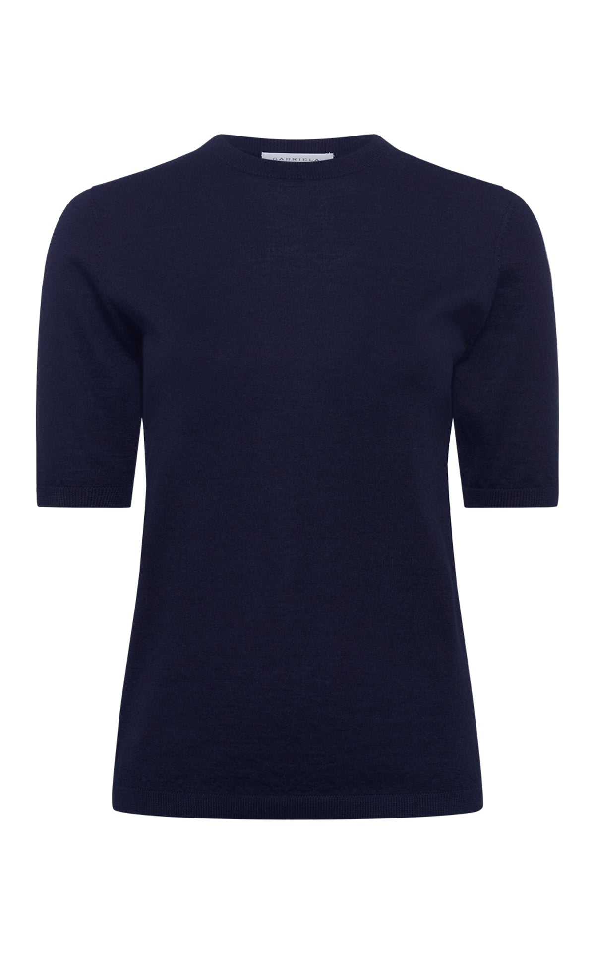 Brunner Knit T-Shirt in Dark Navy Cashmere Silk