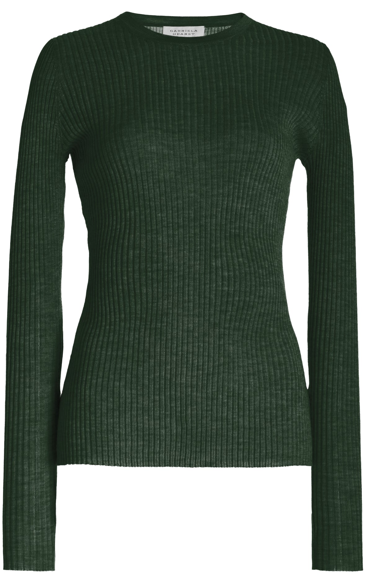 Browning Knit Sweater in English Green Cashmere Silk