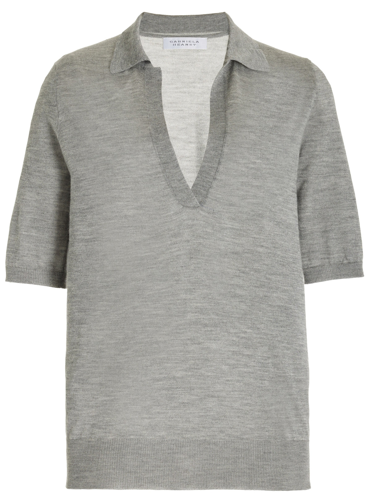 Frank Polo in Heather Grey  Silk Cashmere