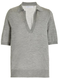 Frank Polo in Heather Grey  Silk Cashmere