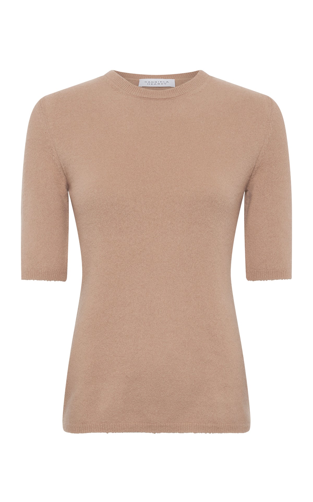 Xanthe Knit Top in Camel Brushed Cashmere