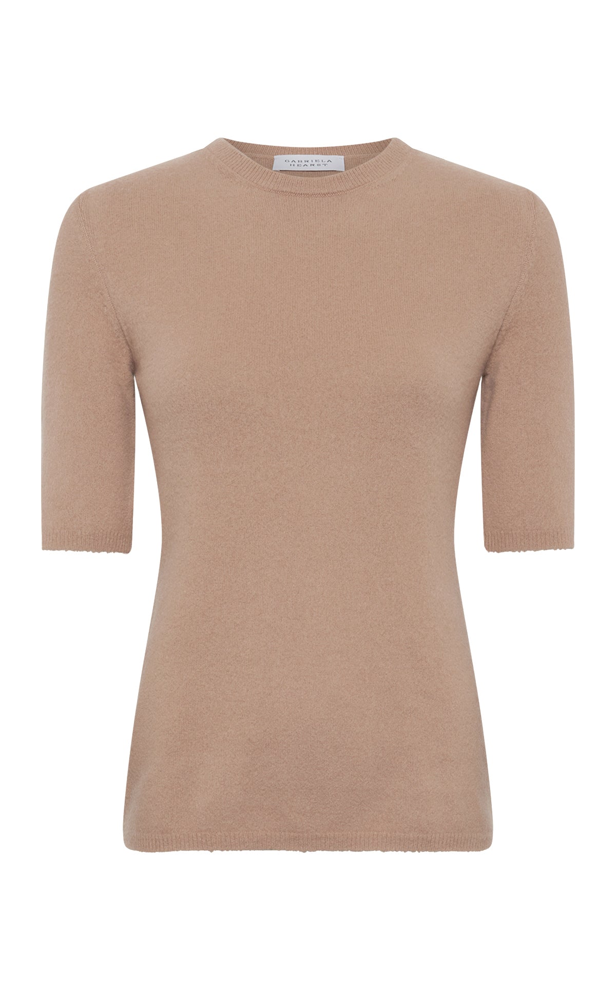Xanthe Knit Top in Camel Brushed Cashmere