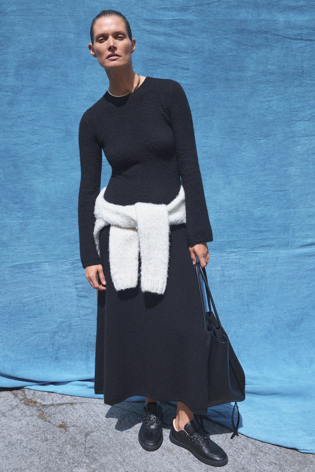Gabriela Hearst - Uriel Knit Maxi Dress in Black Brushed Cashmere - Black - L - Dresses Gabriela Hearst - Uriel Knit Maxi Dress in Black Brushed Cashmere - Black - L - Dresses