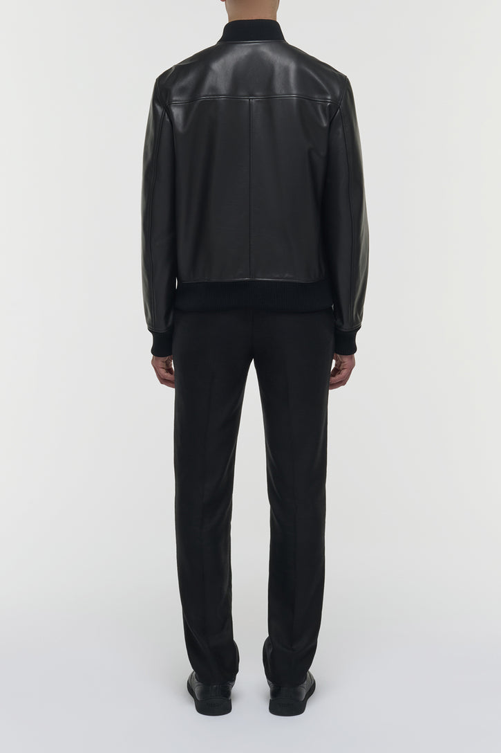 Gregory Bomber in Black Leather