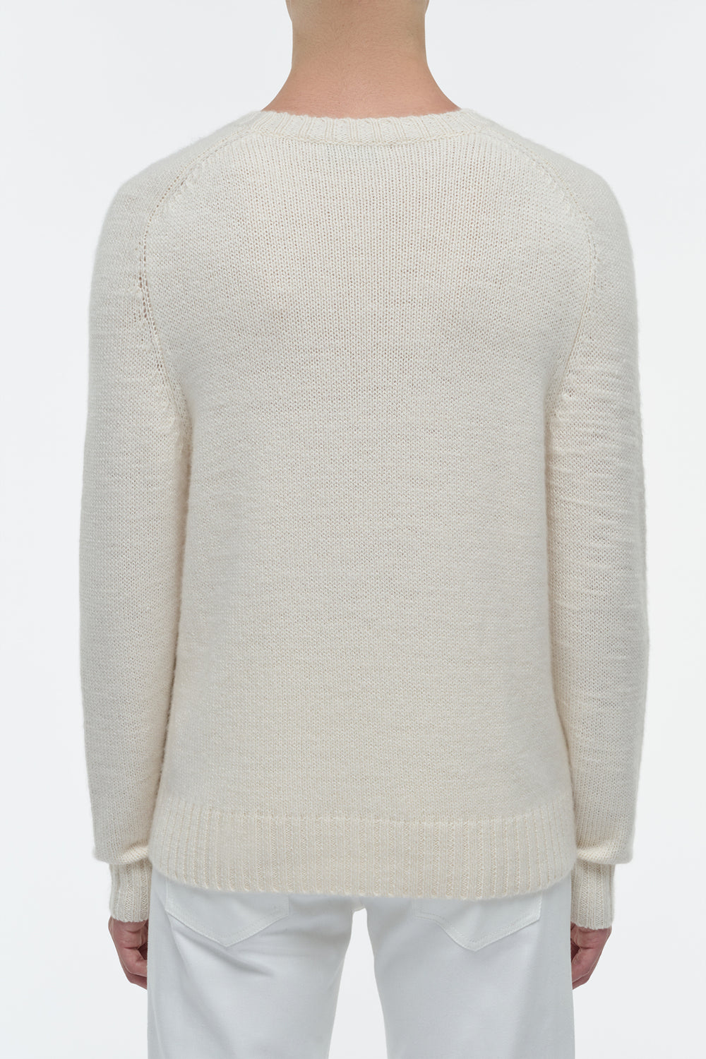 Norwich Knit Sweater in Ivory Cashmere