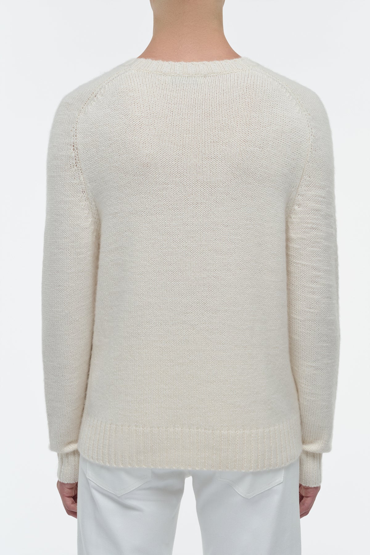 Norwich Knit Sweater in Ivory Cashmere