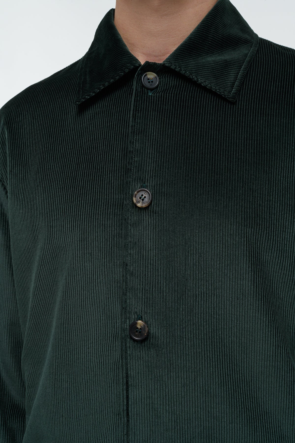 Javier Chore Jacket in English Green Sea Island Cotton Corduroy