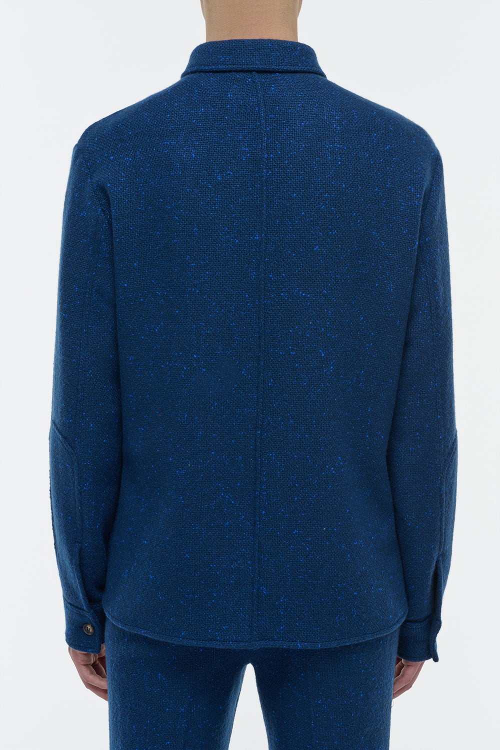 Lucas Overshirt in Electric Navy Speckled Cashmere