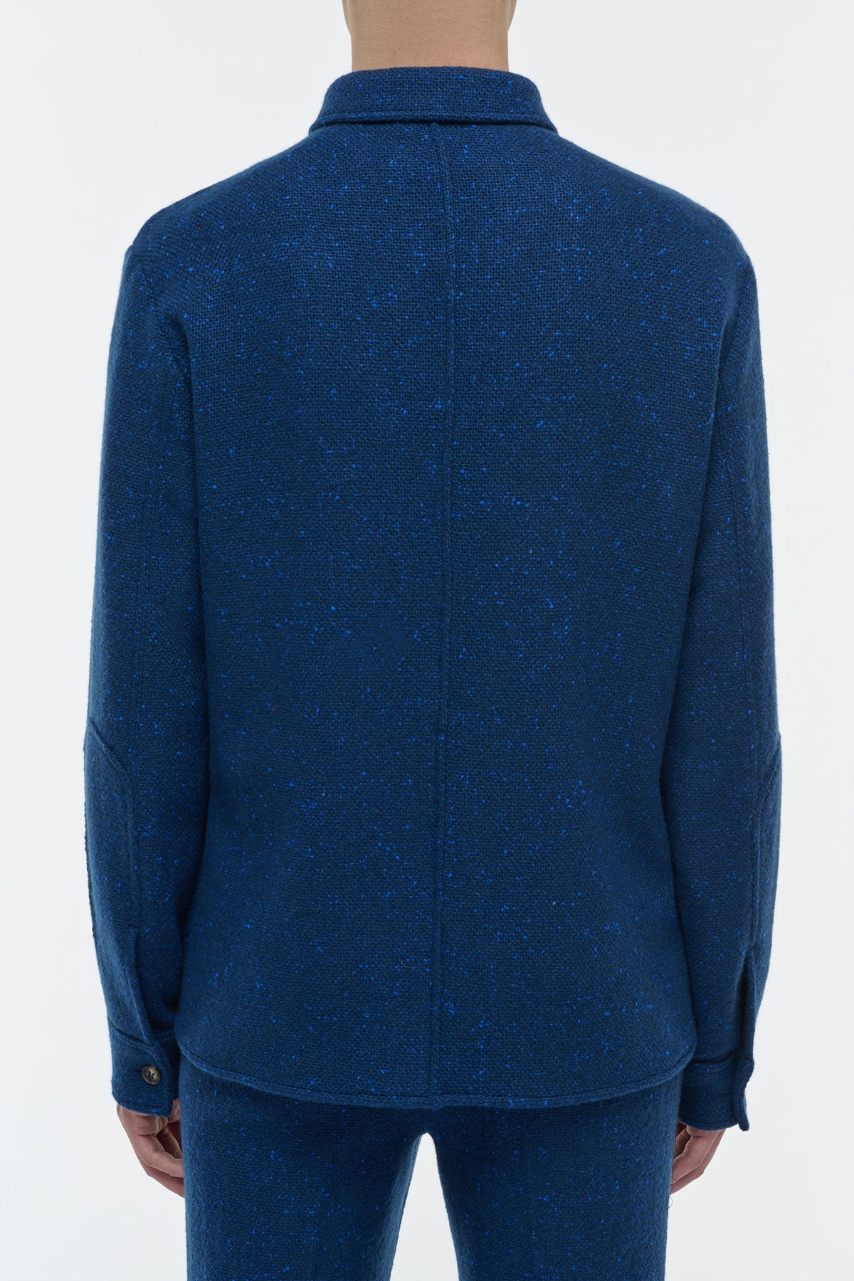 Lucas Overshirt in Electric Navy Speckled Cashmere