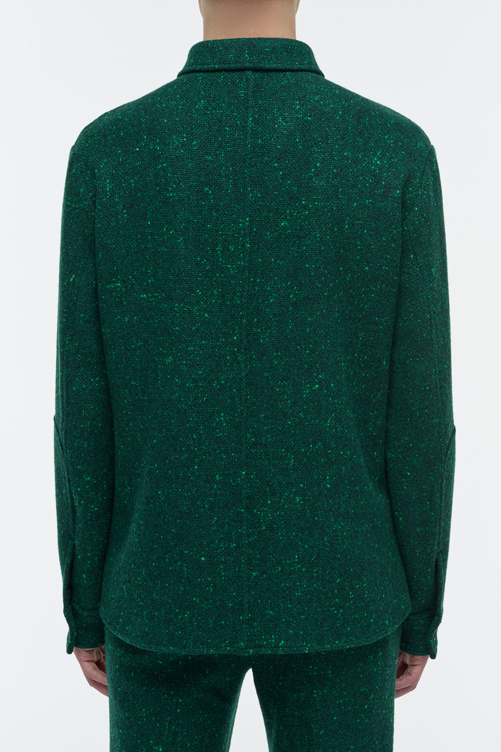 Lucas Overshirt in English Green Speckled Cashmere