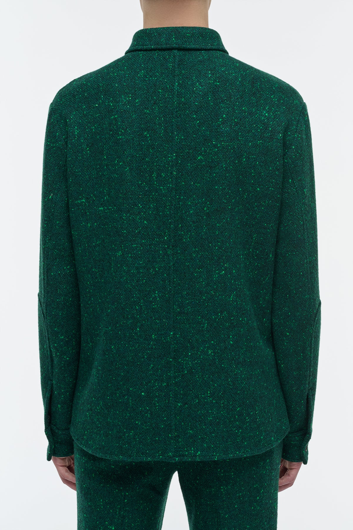 Lucas Overshirt in English Green Speckled Cashmere
