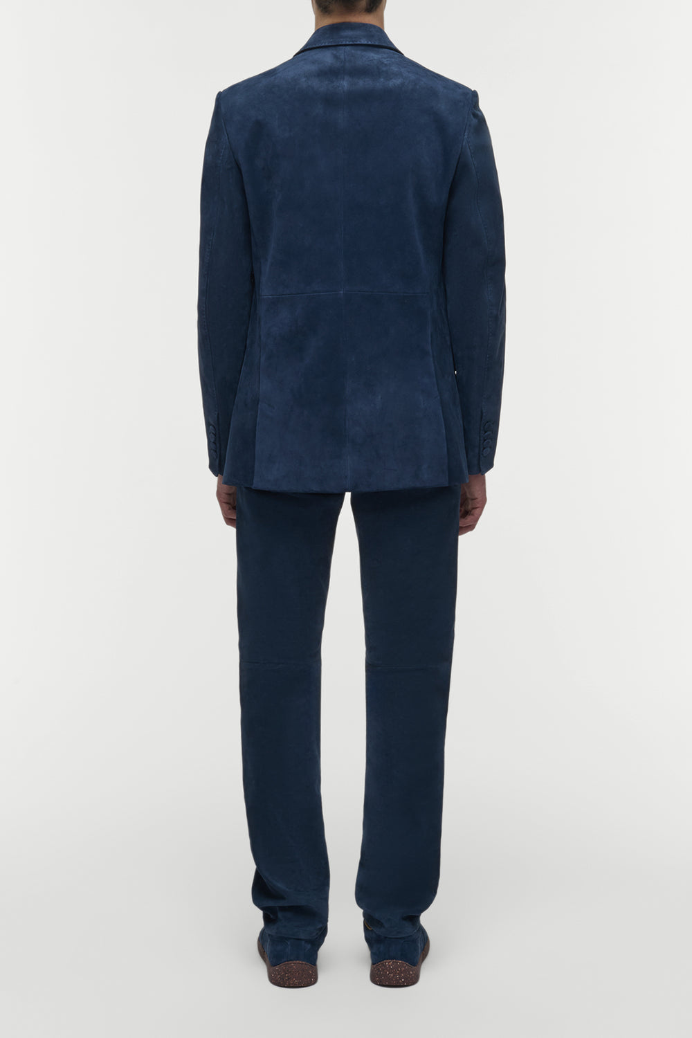 エレクトリックネイビーのスエードコーデュロイを使用したアーヴィングジャケット