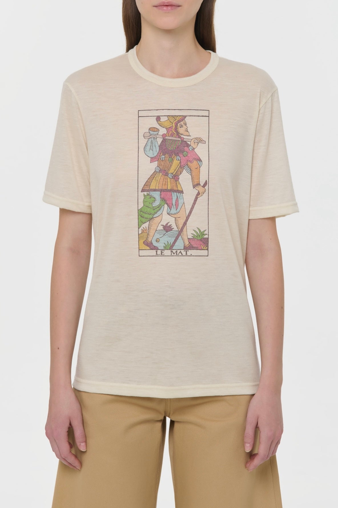 Sayara T-Shirt In Fool Multi Printed Cashmere Jersey