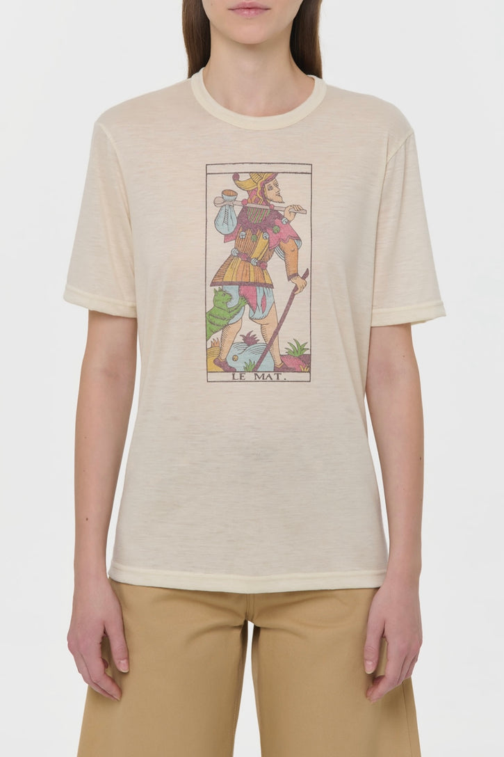 Sayara T-Shirt In Fool Multi Printed Cashmere Jersey