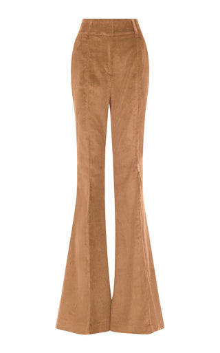 Ianthe Flare Pant in Camel Sea Island Cotton Corduroy