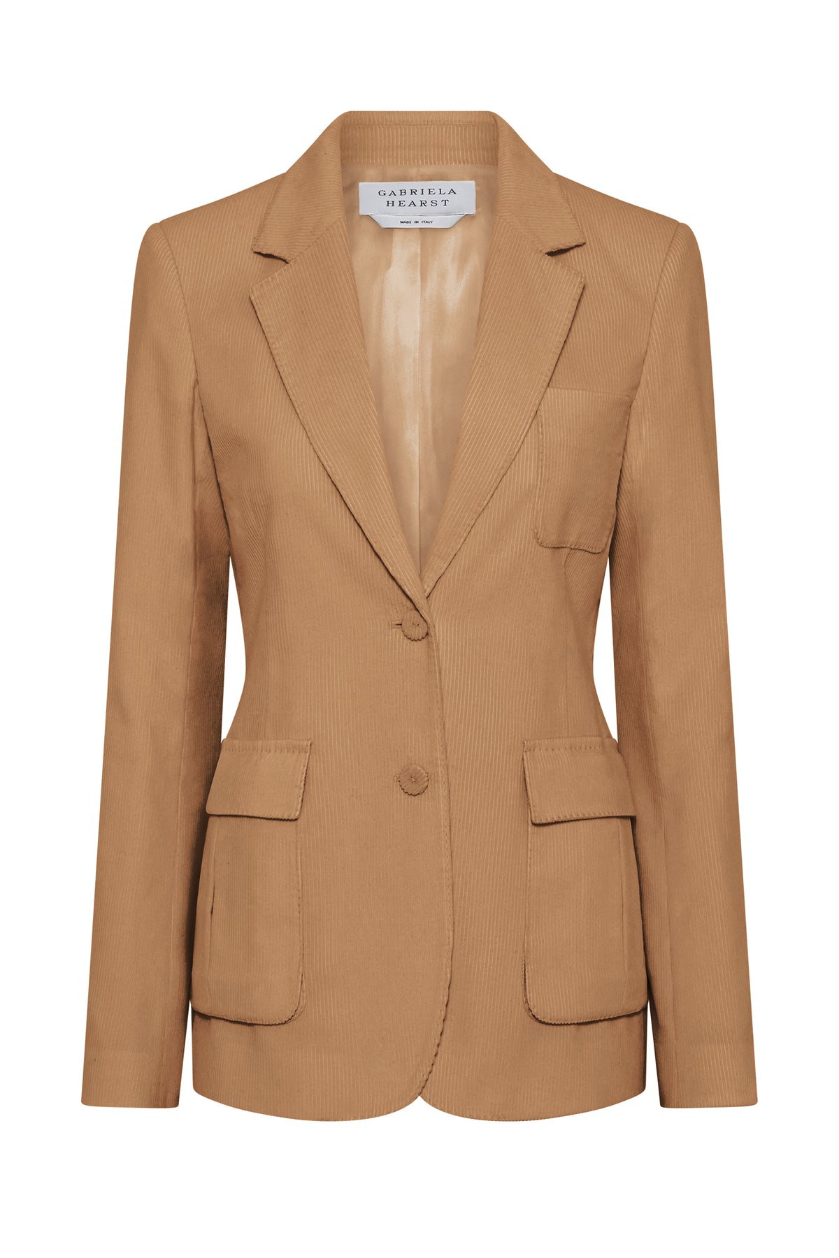 Louisa Blazer in Camel Sea island Cotton Corduroy
