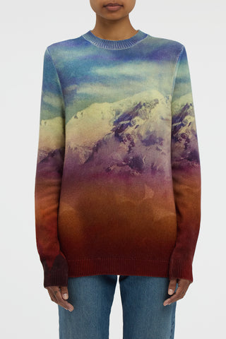 Sael Knit Crewneck Sweater in Mountain Cashmere