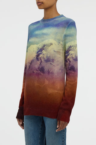 Sael Knit Crewneck Sweater in Mountain Cashmere