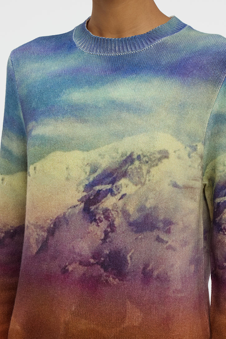 Sael Knit Crewneck Sweater in Mountain Cashmere