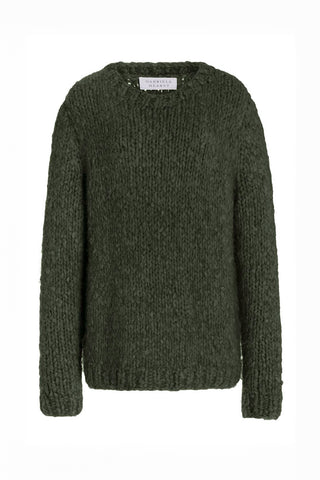 Lawrence Knit Sweater in Deep Olive Welfat Cashmere