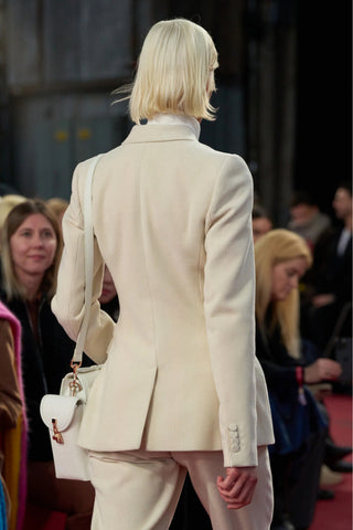 Stephanie Blazer in Ivory Fine Cashmere Corduroy