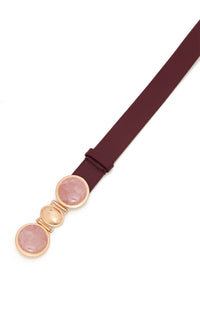 Grange Stone Belt in Bordeaux Leather