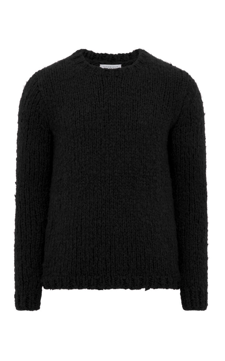 Lawrence Knit Sweater in Black Welfat Cashmere