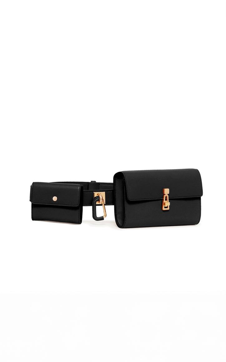 Tool Belt in Black Nappa Leather