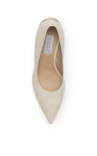 Edwina High Heel Stiletto Pump in Ivory Nappa Leather