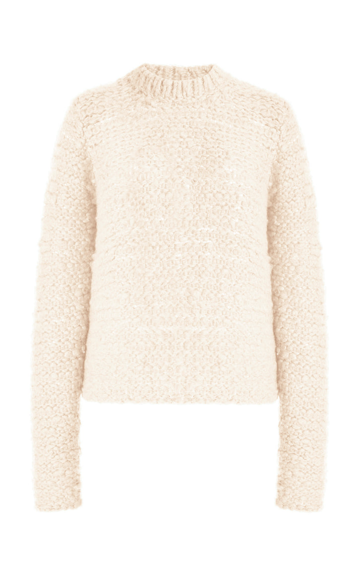 MINERVA Cashmere knitted bralette ecru