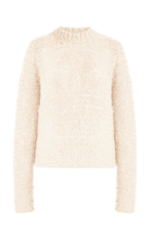 Durand Knit Sweater in Ivory Welfat Cashmere