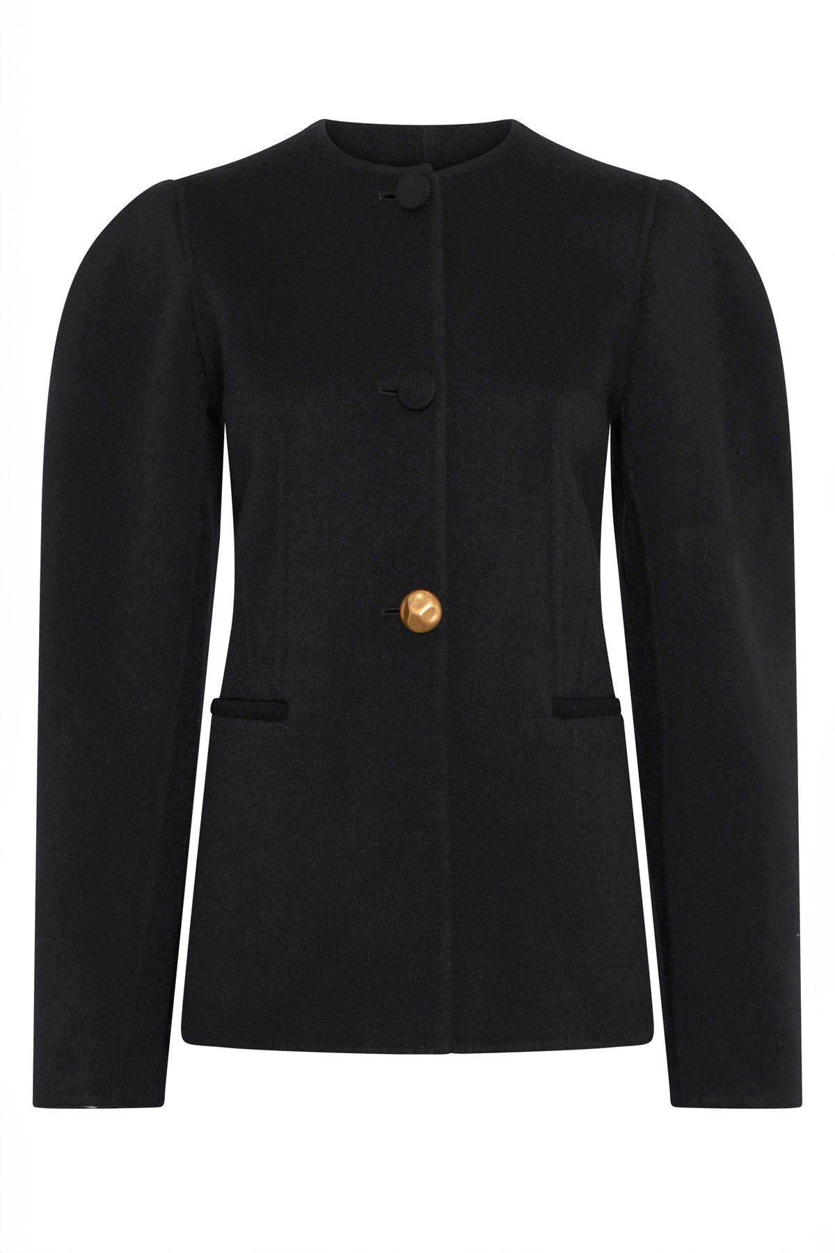 Daelan Jacket in Black Double-face Recycled Cashmere